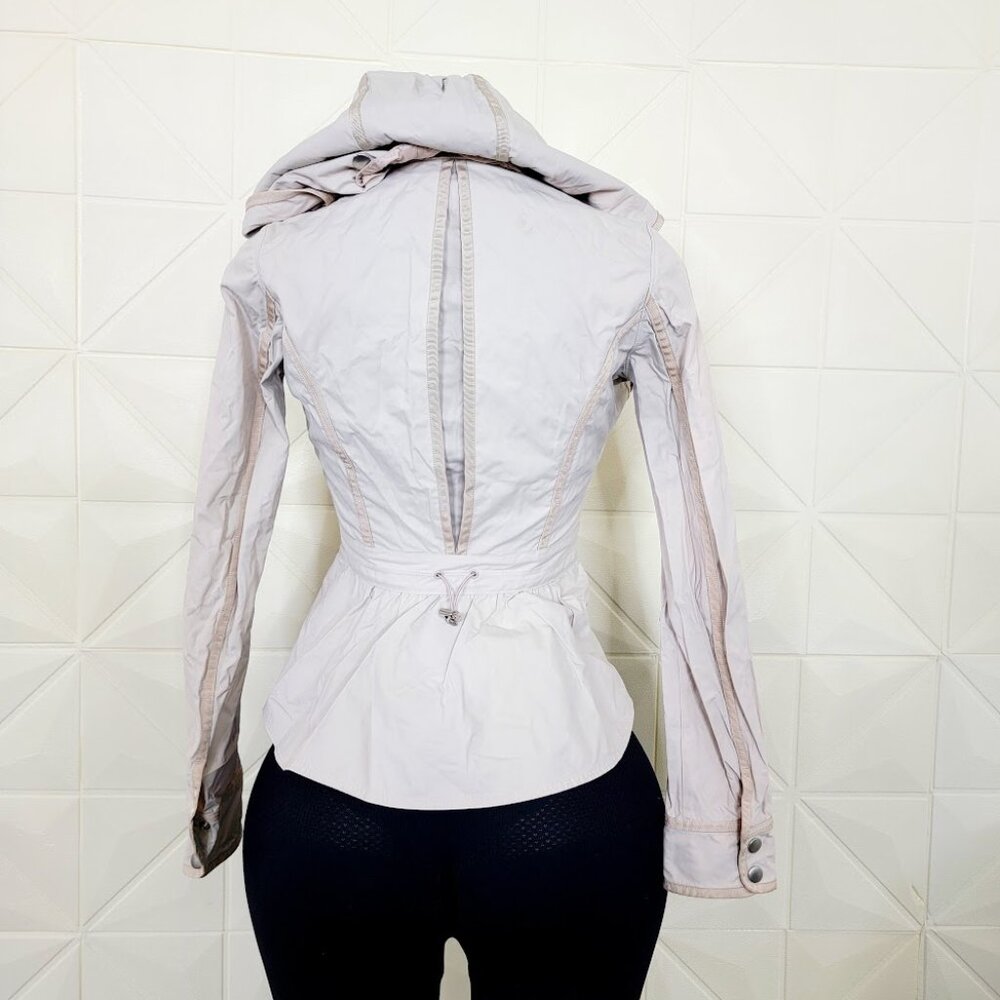 Lululemon Women's Dune Out And About Hooded Peplum Varsity Jacket Size Small - Picture 5 of 7